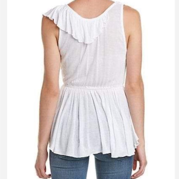 FREE PEOPLE Float Away Asymmetrical Ruffle Tank - Picture 4 of 15